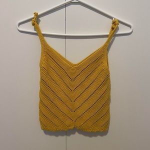 Yellow Knit Tank Top